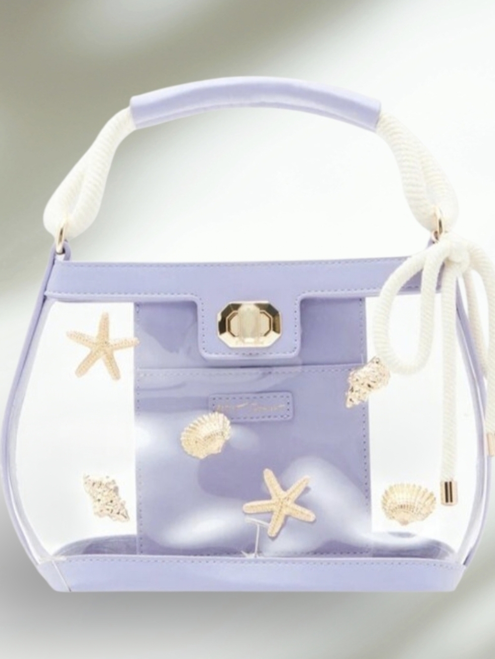 Betsey Johnson "Seas The Day" Clear Bucket Bag in Lilac NWT